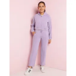 Lil Tomatoes Purple Fleece Regular Track Suit-picture-16