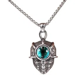 lila Fashion Jewellery Domineering Gothic Stainless Steel Punk Biker Pendant Necklace Skull Pendant Necklace Fashion Demon Eye Devil's Eye Necklace for Men Women Spiritual Party Jewelry-picture-18