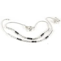 Lila Traditional Trendy Jewellery All Occassions Anklets Payal Pair for Women/Girls Alloy Anklet (Pack of 2)(Bzr_HC-107PayalSuperPipeBlack(1Pair))-picture-48