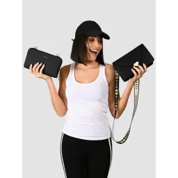 Lililo Double Take Black Small Cross Body Bag with Wallet-picture-26