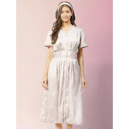 LILL Floral A-Line Midi Dress-picture-31