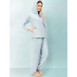 LILL Women Blue Solid Night suit image 1