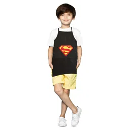 Li'LL Pumpkins Black Colour Superman Apron with Pocket-picture-29