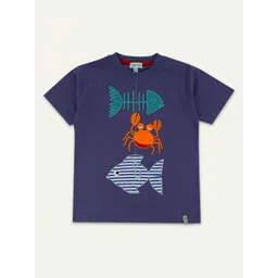 Lilly and Sid Boys Printed Extended Sleeves Organic Cotton Applique T-shirt-picture-57