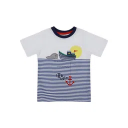Lilly and Sid Boys Striped Round Neck Cotton T-shirt-picture-42