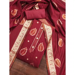 Lilots Art Silk Unstitched Dress Material-picture-41