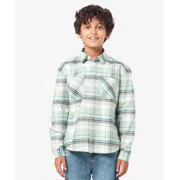 Lilpicks Couture Organic Cotton Full Sleeves Checked Shirt - Multi Colour-picture-22