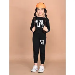 LilPicks Girls Black & White Printed Long Sleeves T-shirt with Jogger-picture-20