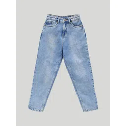 LilPicks Girls Mid Rise Heavy Fade Denim Jeans-picture-14
