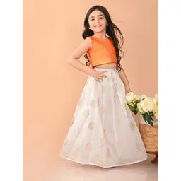 LilPicks Girls Woven Design Silk Ready To Wear Lehenga & Blouse-picture-47