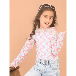 LilPicks Girls Zigzag Abstract Printed Regular Top-picture-12
