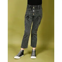 LilPicks Kids Dark Grey Solid Jeans-picture-10