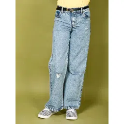 LilPicks Kids Light Blue Solid Jeans-picture-14