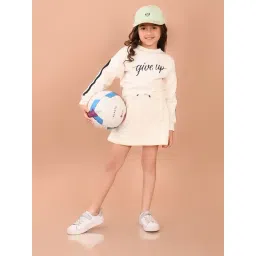 LilPicks Kids Off White Printed Full Sleeves Dress-picture-29