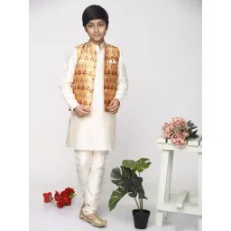 Lilpicks Kids Yellow & White Printed Full Sleeves Kurta Set-picture-42