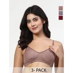 lily LILYWomen Pack Of 3 T-shirt Geometric PrintedFull Coverage Seamless Bra-picture-14