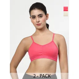 LILY Pack of 2 Seamless Non Padded Slip-on Sports Bra-picture-34