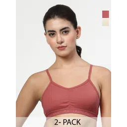 LILY Pack Of 2 Women Full Coverage Non Padded Non-Wired Regular Beginners Bra stropsyliad-picture-21
