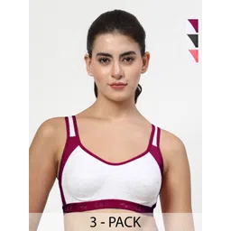 LILY Pack Of 3 Full Coverage Workout Bra-picture-41