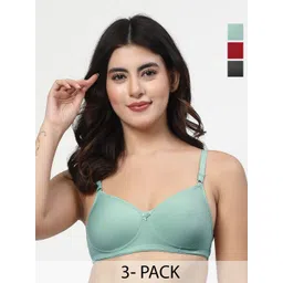 LILY Pack Of 3 Women Bra Full Coverage Heavily Padded-picture-43