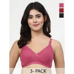 LILY Pack Of 3 Women Full Coverage Non Padded Non-Wired Regular T-shirt Bra ithsird-picture-40