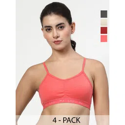 LILY Tropsyliad Pack Of 4 Full Coverage Seamless Non Padded Sports Bra-picture-32