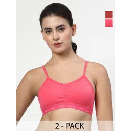LILY Women Pack Of 2 Full Coverage Non-Padded Non-Wired Regular Workout Bra-picture-12