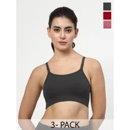 LILY Women Pack Of 3 Full Coverage Non-Padded Non-Wired Regular Workout Bra-picture-32