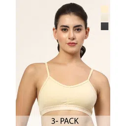 LILY Women Pack Of 3 Full Coverage Non Padded Non-Wired Regular Workout Bra stropsyliad-picture-15