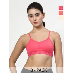 LILY Women Pack of 3 Full Coverage Non-Wired and Non Padded Bra-picture-41