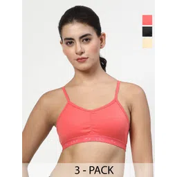 LILY Women Pack Of 3 Full Coverage Seamless Workout Bra-picture-22