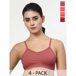 LILY Women Pack Of 4 Seamless Non Padded Sports Bra Full Coverage-picture-22