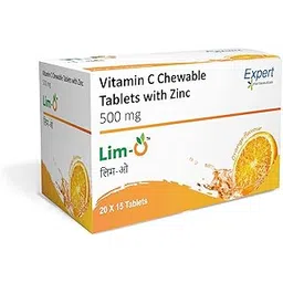 Lim-O Vitamin C(500mg) & Zinc, Chewable Tablets for Immunity Skin – Vegan Formula For Men Women, Orange Flavour (60 Tablets)-picture-30