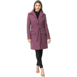 lime n lemon Tweed Solid Coat For Women-picture-23