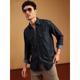 LIMEROAD Men Cotton Regular Fit Short Sleeves Shirt-picture-30