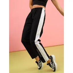 limeroad Men Self Design Black Track Pants-picture-11