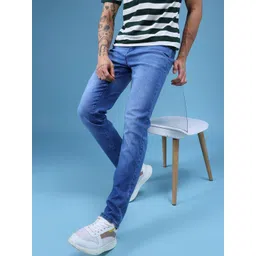 LIMEROAD Men Slim Fit Mid-Rise Light Fade Stretchable Jeans-picture-31