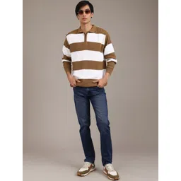 LIMEROAD Men Striped Sweatshirt image 2