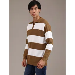 LIMEROAD Men Striped Sweatshirt image 3