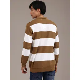 LIMEROAD Men Striped Sweatshirt image 4