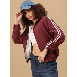 LIMEROAD Women Colourblocked Lightweight Bomber Jacket-picture-18