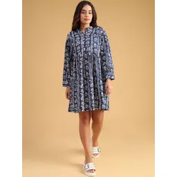 LIMEROAD Women Ethnic Motifs Printed Tiered Fit & Flare Dress-picture-19