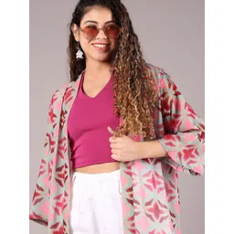 LIMEROAD Women Printed Open Neck Cotton Shrug-picture-42