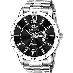 limestone Day and Date Functioning Steel Strap New Quartz Analog Watch - for Men-picture-14