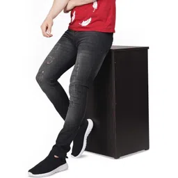 LINARIA Men Classic Mid-Rise Slim Fit Mildly Distressed Jeans-picture-37