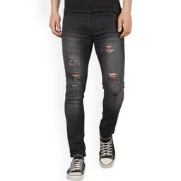 LINARIA Men Classic Slim Fit Highly Distressed Light Fade Jeans-picture-18