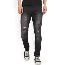 LINARIA Men Classic Slim Fit Highly Distressed Light Fade Jeans-picture-13