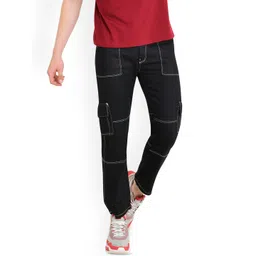 LINARIA Men Classic Slim Fit Mid-Rise Cotton Cargos Jeans-picture-21