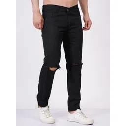 LINARIA Men Classic Slim Fit Mid-Rise Slash Knee Jeans-picture-22