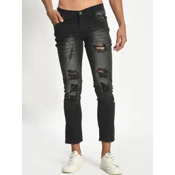 LINARIA Men Classic Slim Fit Mildly Distressed Heavy Fade Jeans-picture-14